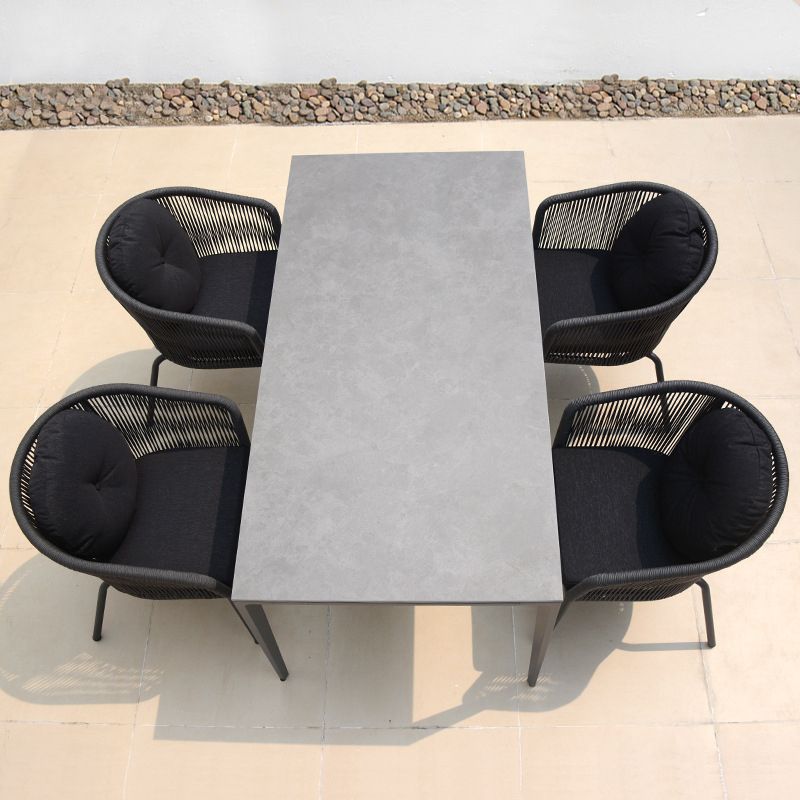 Bohemian 1/4/5 Pieces Dining Set Stone Dining Table Set for Outdoor
