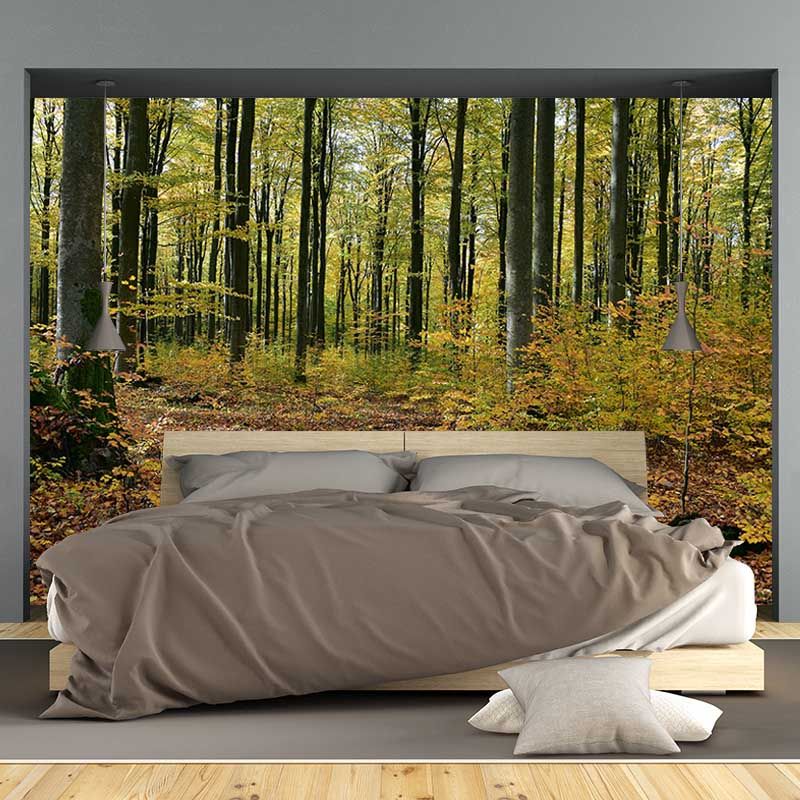 Crowded Forest Mural Wallpaper for Living Room Waterproofing Wall Covering, Made to Measure