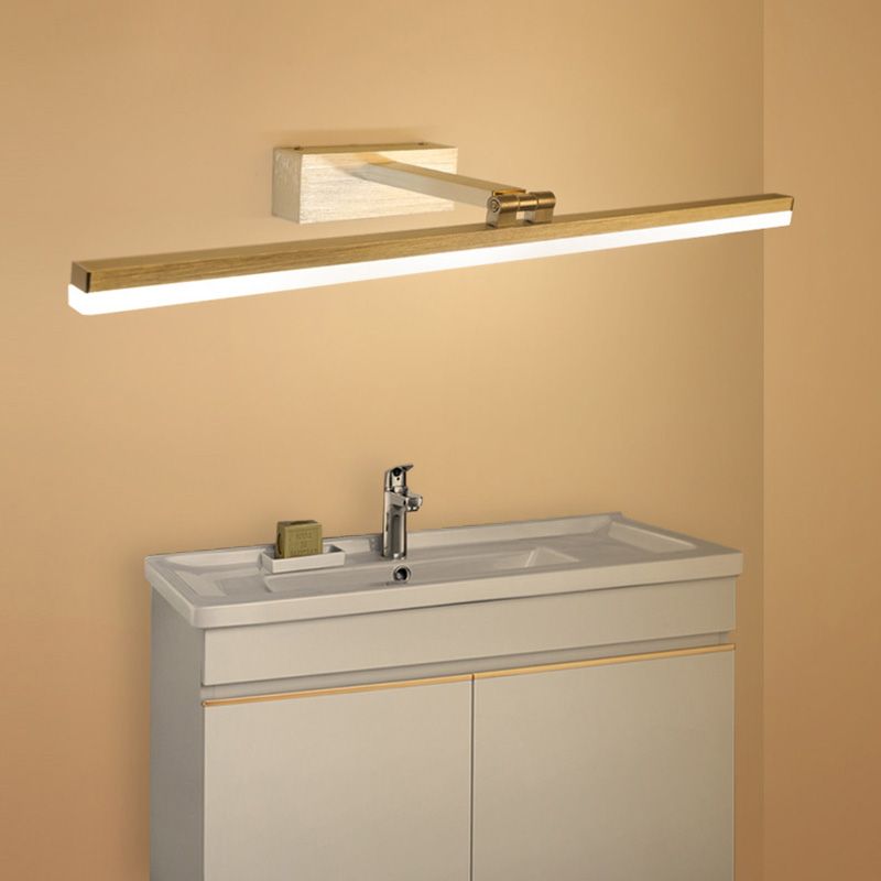 Modernist Single-Bulb Copper Mirror Front Light LED Metallic Wall Mounted Light for Bathroom