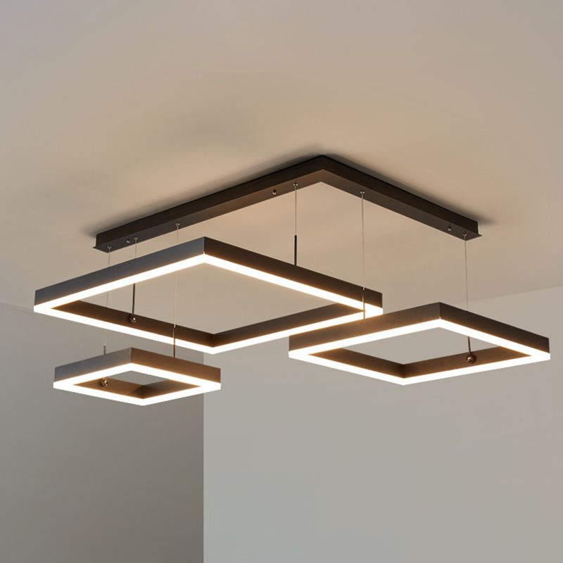 Sala de estar Luz de lámpara de la sala de estar LED de metal LED de lámpara de lámpara simple en negro