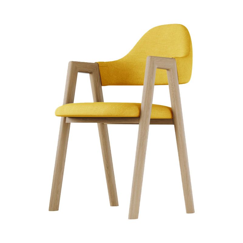 Chambre à coucher moderne chaise du bras arrière tissu mate mateuse chaise à manger