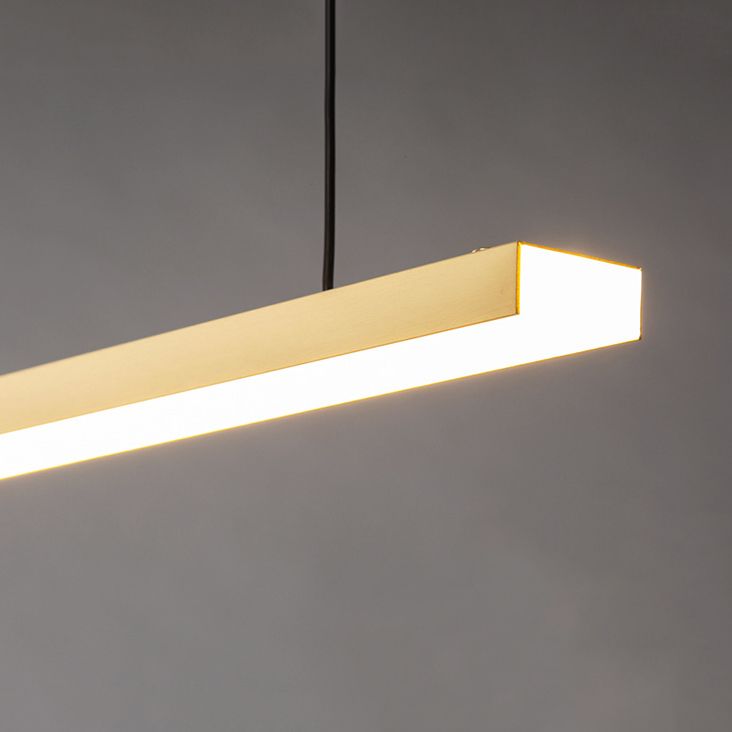Contemporary Hanging Light Linear Metal Island Light Fixture for Dining Room