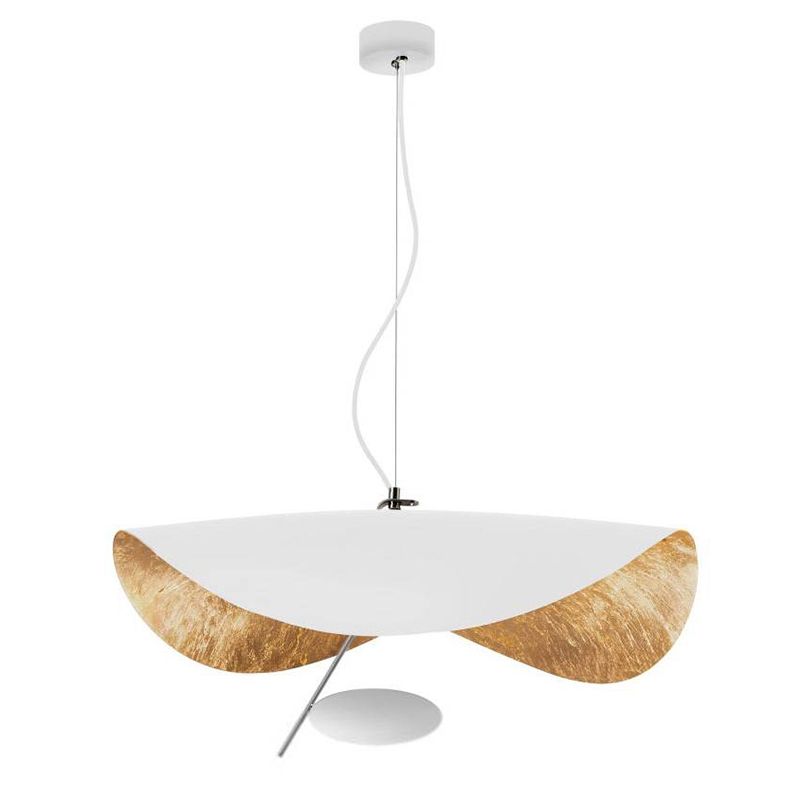 Lampe suspendue à LED d'or dans le pendentif en fer laqué moderne de style artistique pour salle à manger