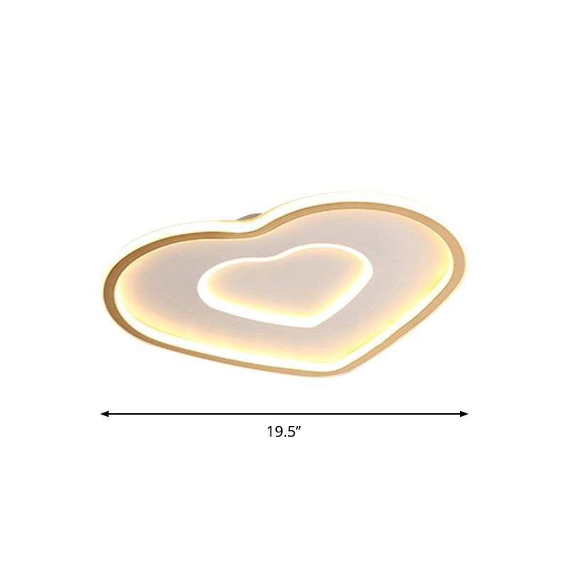 Extra Thin Star/Square/Triangle Flush Light Contemporary Metal Polished Gold LED Ceiling Mount Lamp for Baby Room