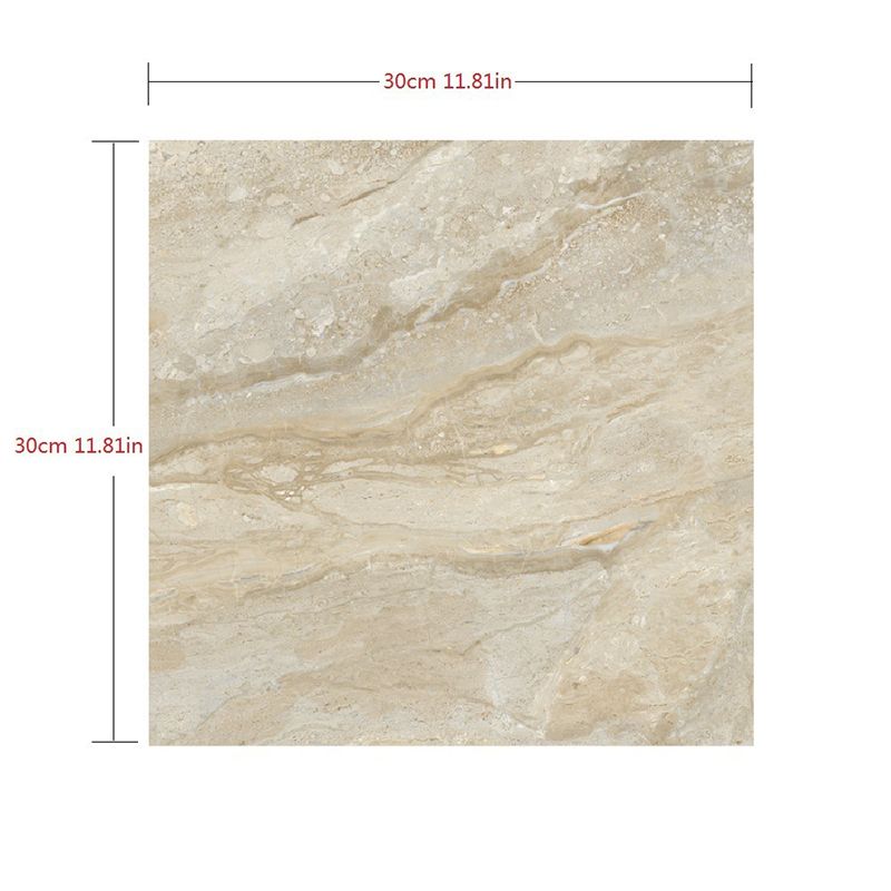 Brown Marble Wallpaper Panel Set Stick On Minimalist Dining Room Wall Art, 12' x 12"