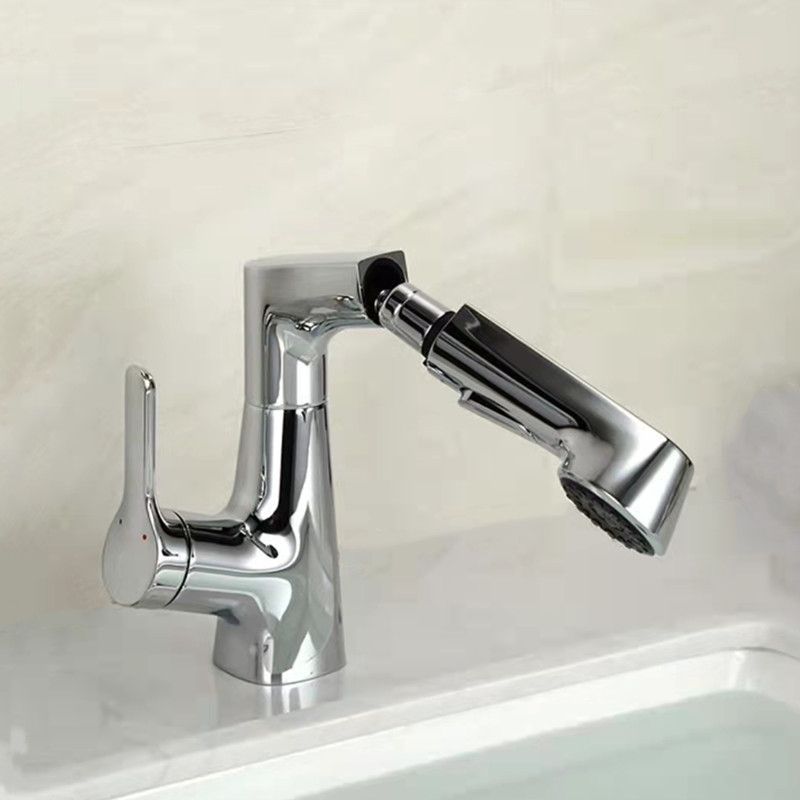 Centerset Sink Faucet Contemporary Pull-out Faucet with Single Handle