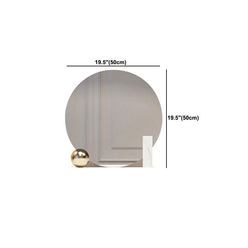 Modern 29.53" H Clear Acrylic Vanity Table Set with Mirror and Stool in White
