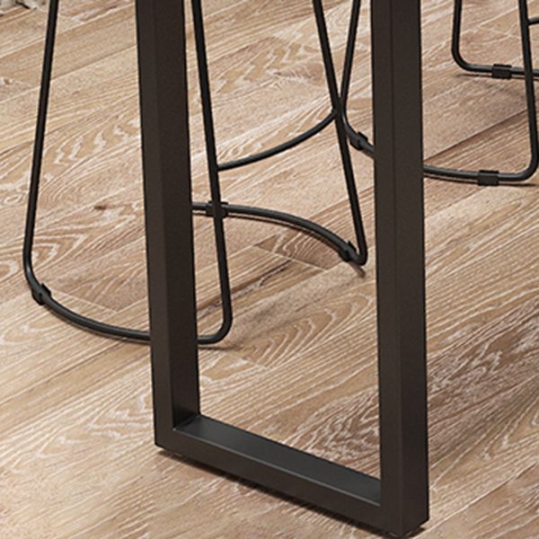 Industrial Style Rectangle Bar Table Solid Wood Bar Dining Table for Indoor