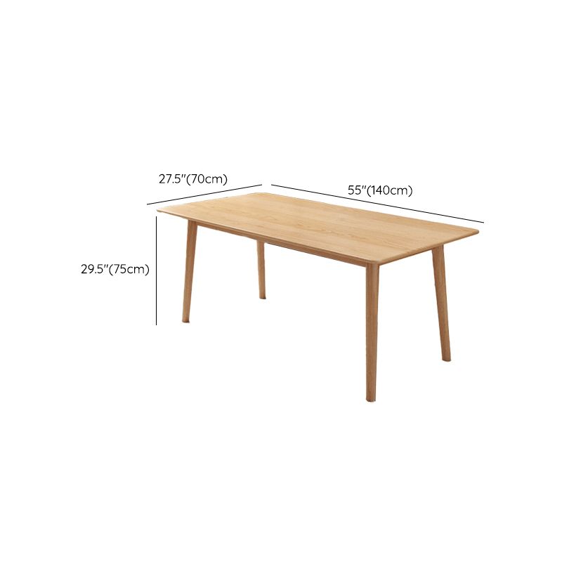 Luxury  Rectangle Dining Table Solid Wood Dining Table with 4 Legs