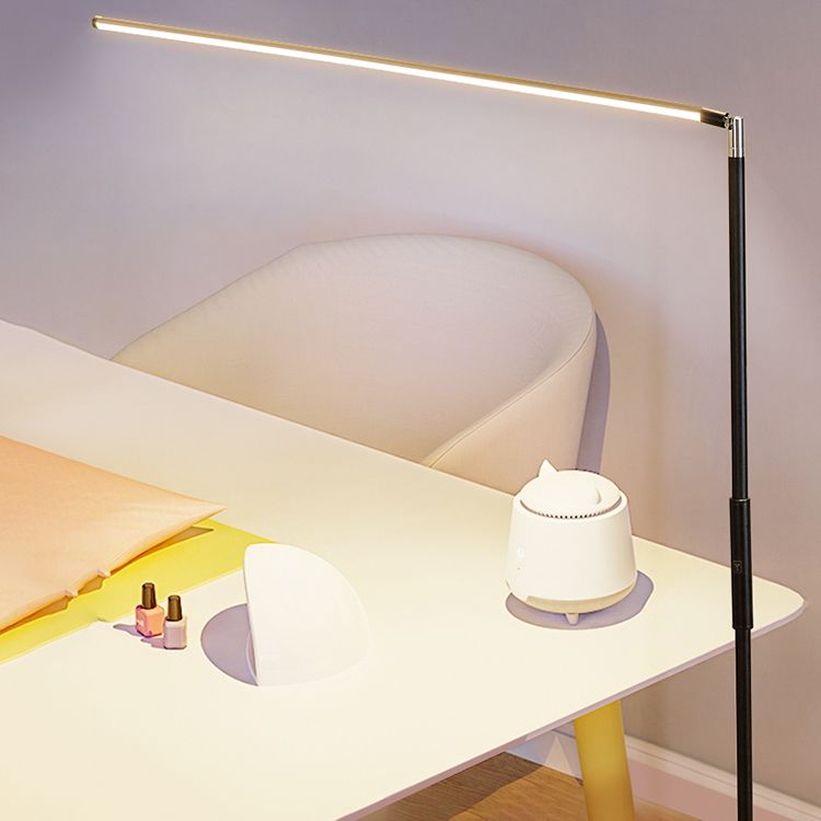 Modern Style Strip Shape Floor Lighting Metal 1 Light Floor Light for Dining Room