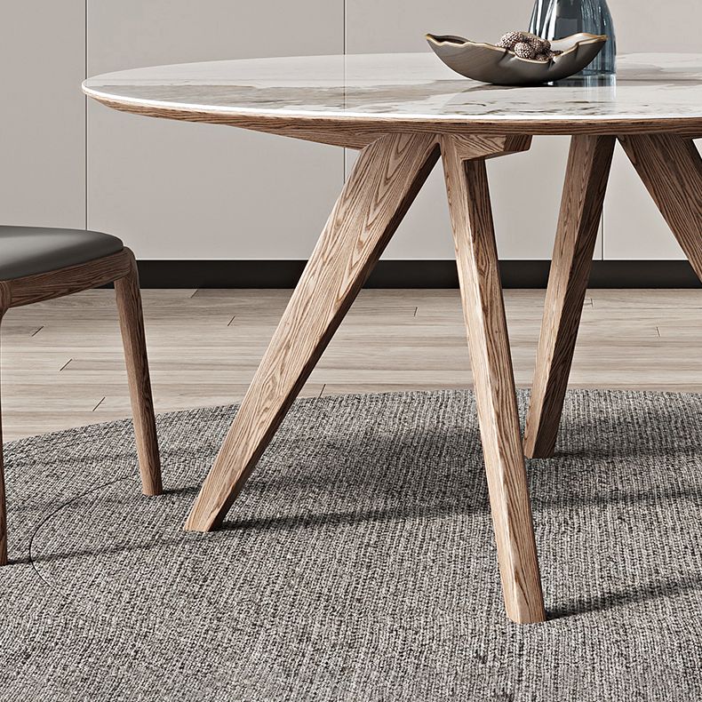 Round Dining Table Set 1/4/5 Pcs Solid Wood Frame Solid Wood Frame