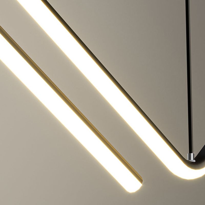 Contemporary Island Light Linear Iron 1 Light Island Chandelier Lights