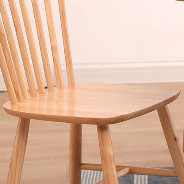 Contemporary Rubber Wood Armless Windsor Dining Chair for Restaurant
