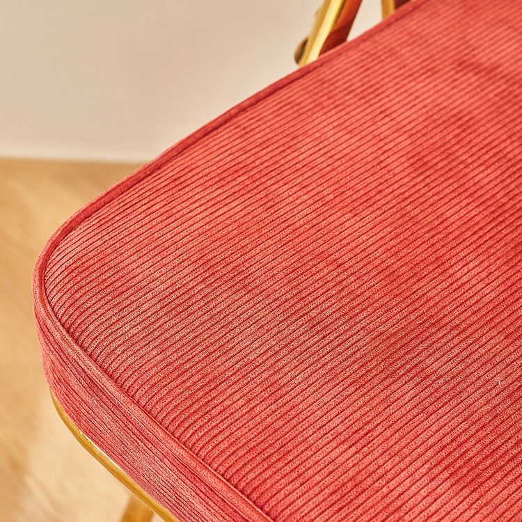 Sillas de comedor estilo Glam, sillas laterales sin brazos de cocina con patas de metal