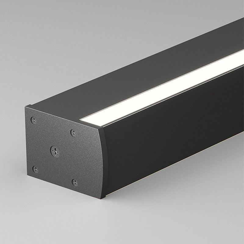 Metal Linear Shape Wall Lighting Modern Style 1 Light Wall Mounted Light Fixture in Black