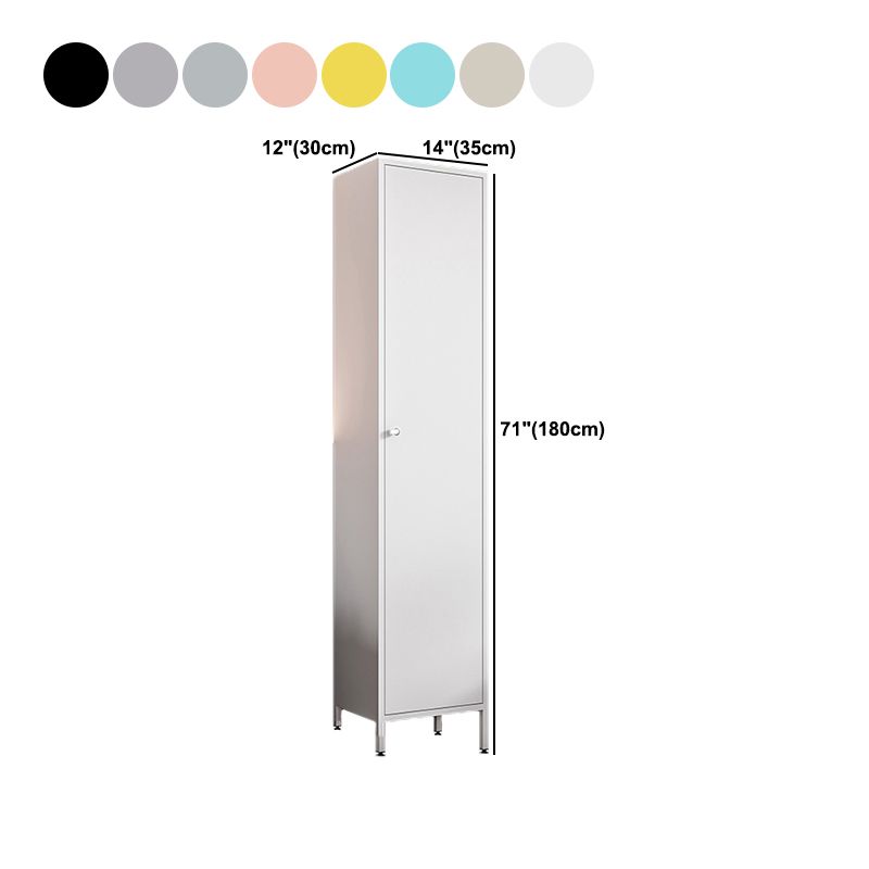 71"H Closed Metal Bookshelf Nordic Home Office Rectangular Bookcase