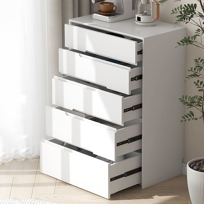 Scandinavian Vertical Storage Chest with Soft-Close Drawers for Home