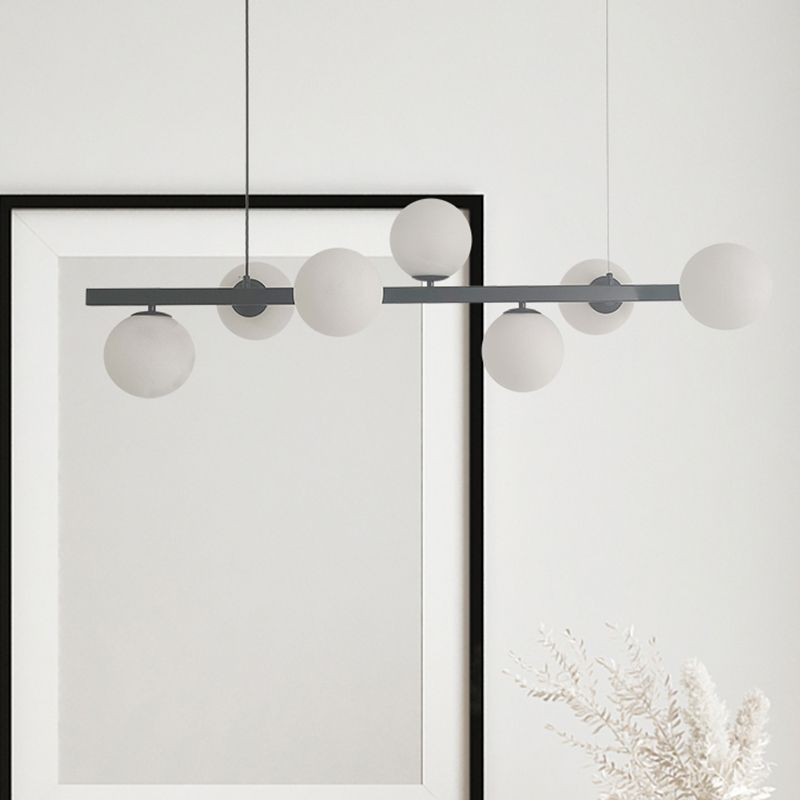 Nordic Style Hanging Lamp Ball Shape Island Light Fixture for Living Room