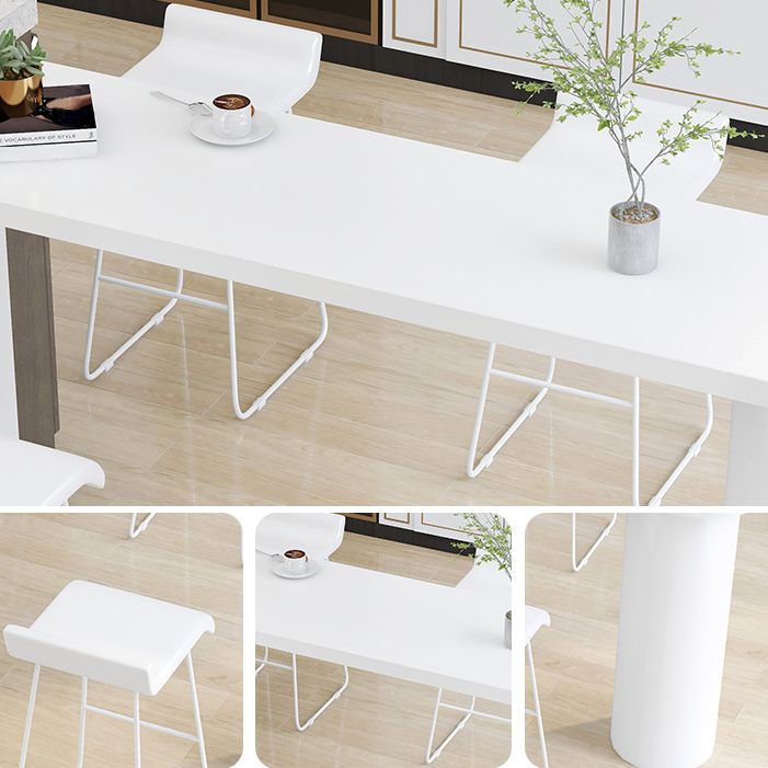 Contemporary Bar Table Set 1/2/5 Pieces Counter Table with Bar Stool