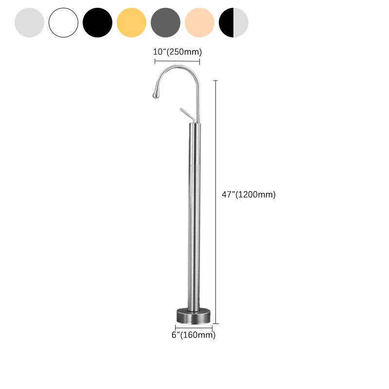 Contemporary Style Freestanding Faucet Copper Floor Mounted Freestanding Faucet