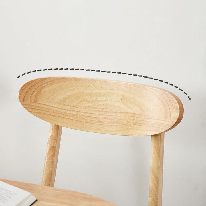 Chaise d'appoint de salle à manger moderne en bois avec coussin, chaise d'appoint à dossier ouvert pour la cuisine