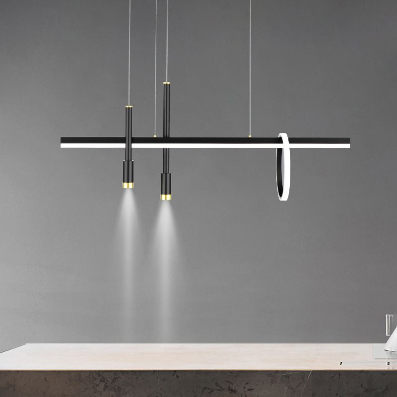 4-Lights Modern Style Island Pendants Metal Pendant Lights for Dining Room