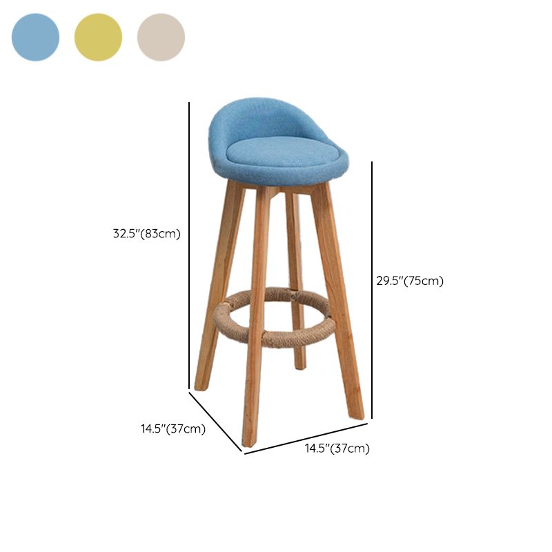 Natural Finish Pub Table Set 1/3 Pieces Bar Set with Wooden Stools