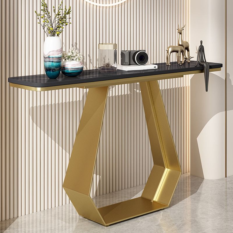11" Wide Stone Contemporary Console Table Rectangle Accent Table