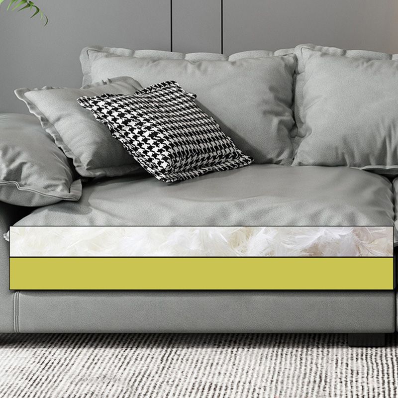 Stain Resistant Sofa Couch Square Arm Sofa Set with Pillows in Grey