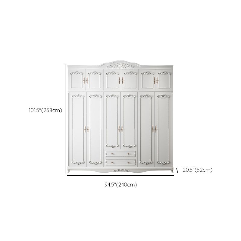 French Country Wardrobe Armoire Engineered Wood Wardrobe Cabinet