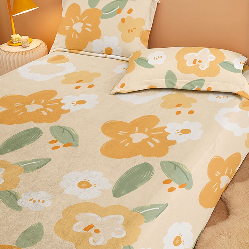 Trendy Bed Sheet Floral Patterned Ultra-Soft Non-Pilling Bed Sheet