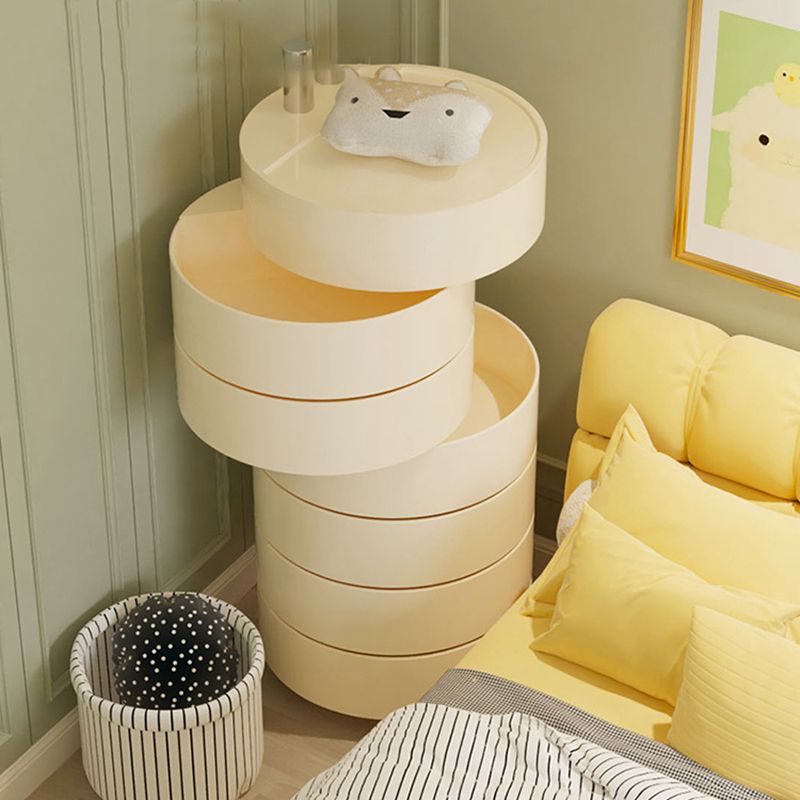 Modern Acrylic Nightstand Multi-level Storage Accent Table Nightstand for Living Room