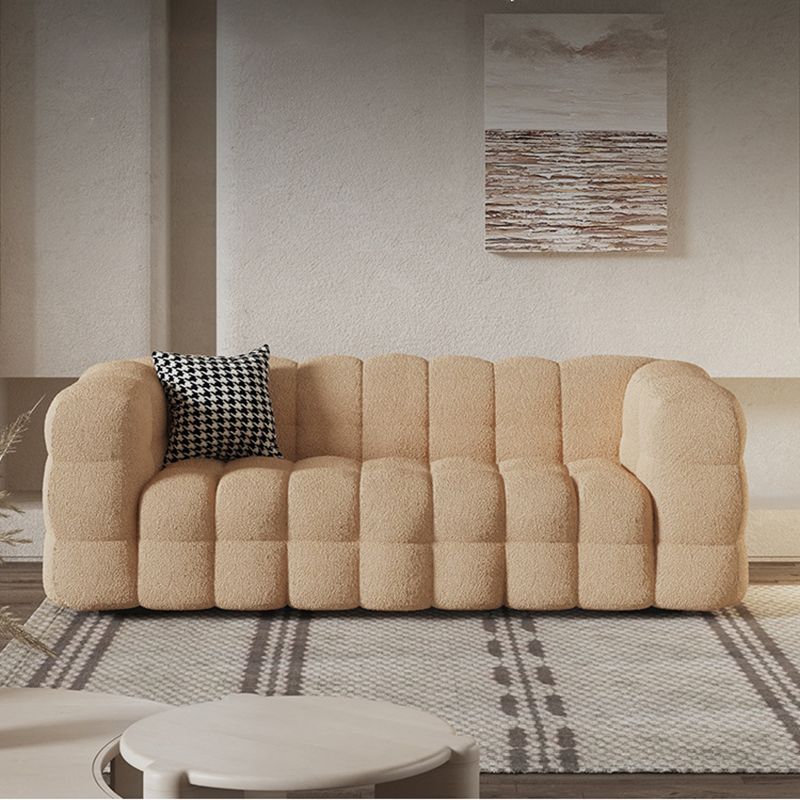 Contemporary Tuxedo Arm Sofa Standard Sofa Fabric Tight Back Settee