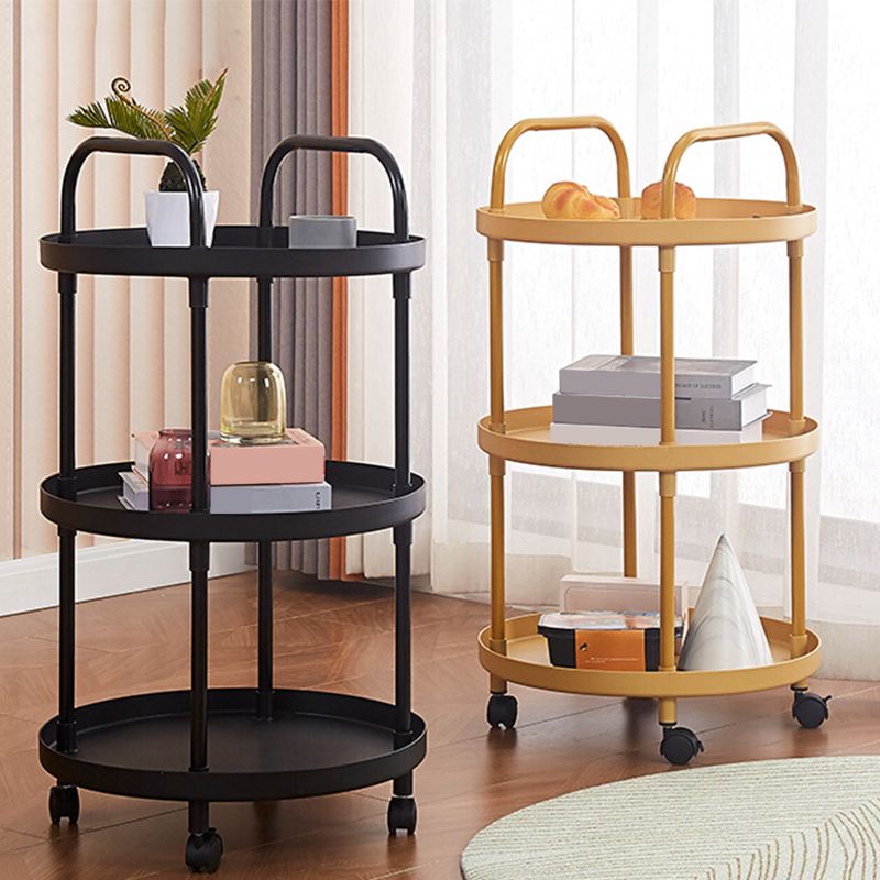 Modern Accent Side Table Round Metal Living Room Corner Table