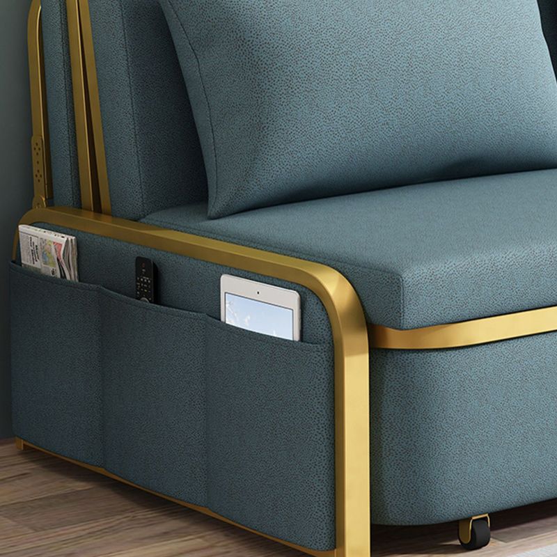 35" Wide Glam Futon Sofa Bed Folding Pillow Included Sleeper Sofa