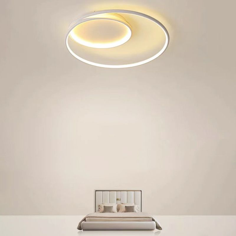 LED White Ceiling Light Contemporary Flush Mount Lighting for Room