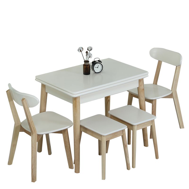 Modern Scalable Rectangle Dining Table Rubber Base for Dining Room