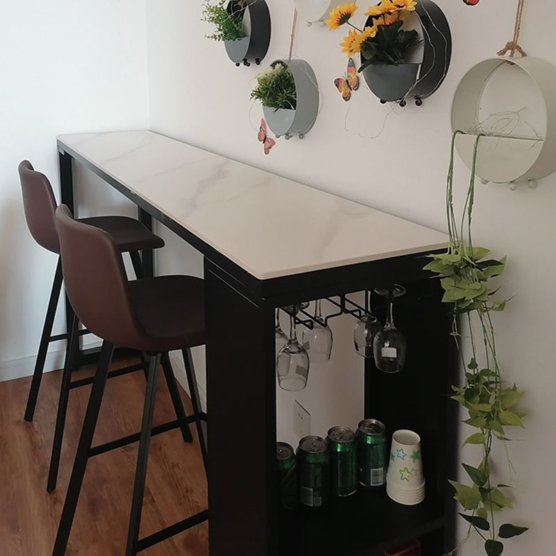 Indoor 1/2/3 Pieces Pub Dining Set Industrial Table and Stool Set with Storage