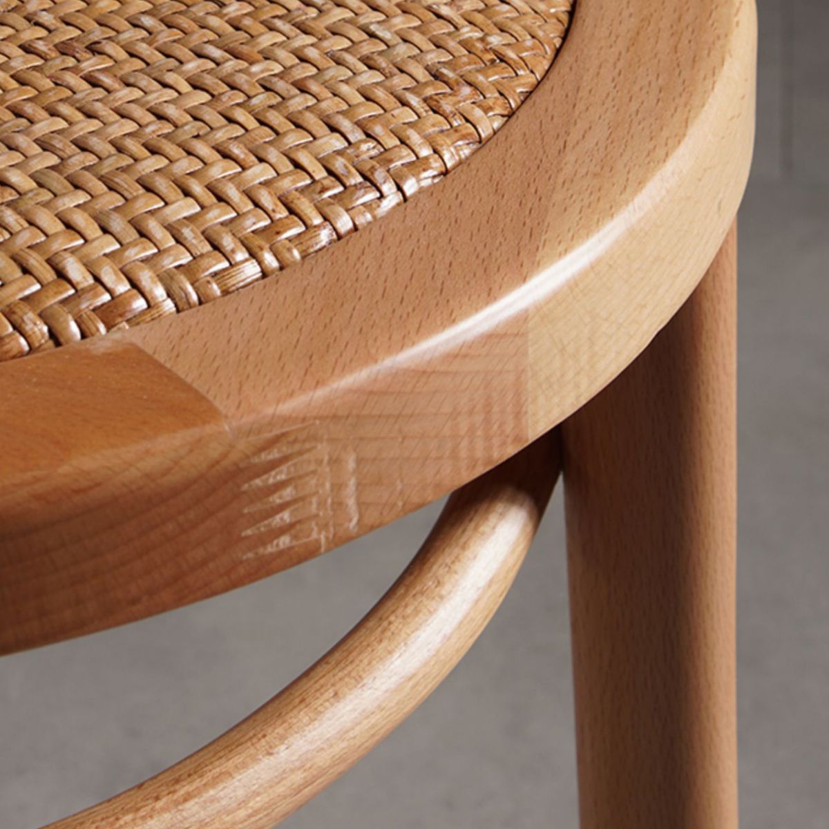 Silla de comedor de estilo tradicional, silla lateral de comedor con respaldo Windsor de cocina de madera de ratán