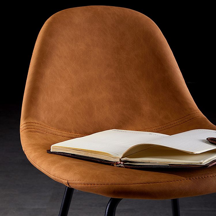 Industrial Style Square Counter Barstools for Bristol Leather Stools with Metal Legs