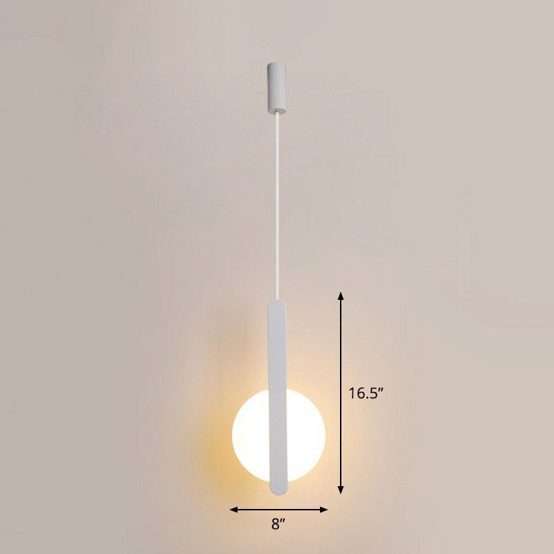 Acrylic Circular LED Ceiling Light Nordic Style Hanging Pendant Light for Bedside