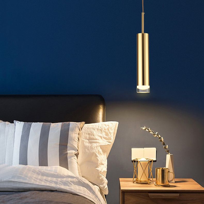 Contemporary LED 1-Light Ceiling Pendant Light Acrylic Linear Hanging Lamp for Bedroom