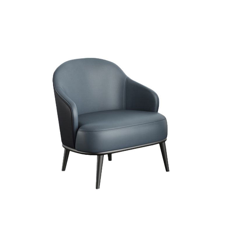 Faux Leather Arm Chair 24.80" Wide Arms Included Chair with Basic Four Leg