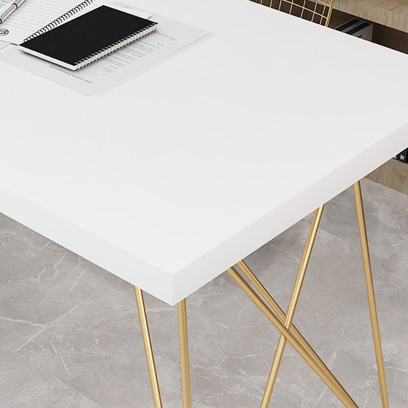 Light Luxury Wooden Writing Desk Rectangular Hairpin Office Desk