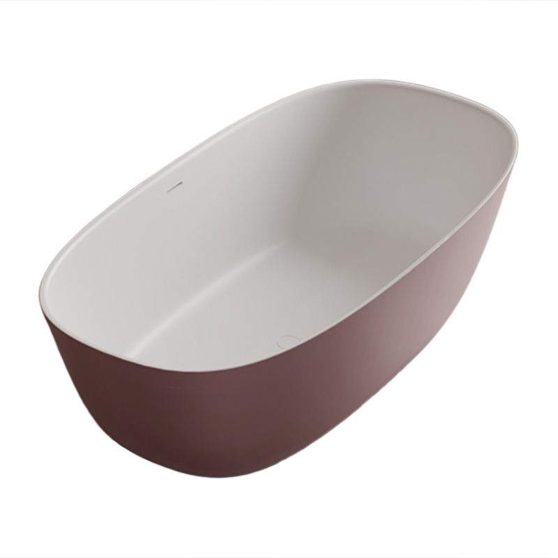Soaking Antique Finish Bathtub Stand Alone Oval Modern Bath Tub