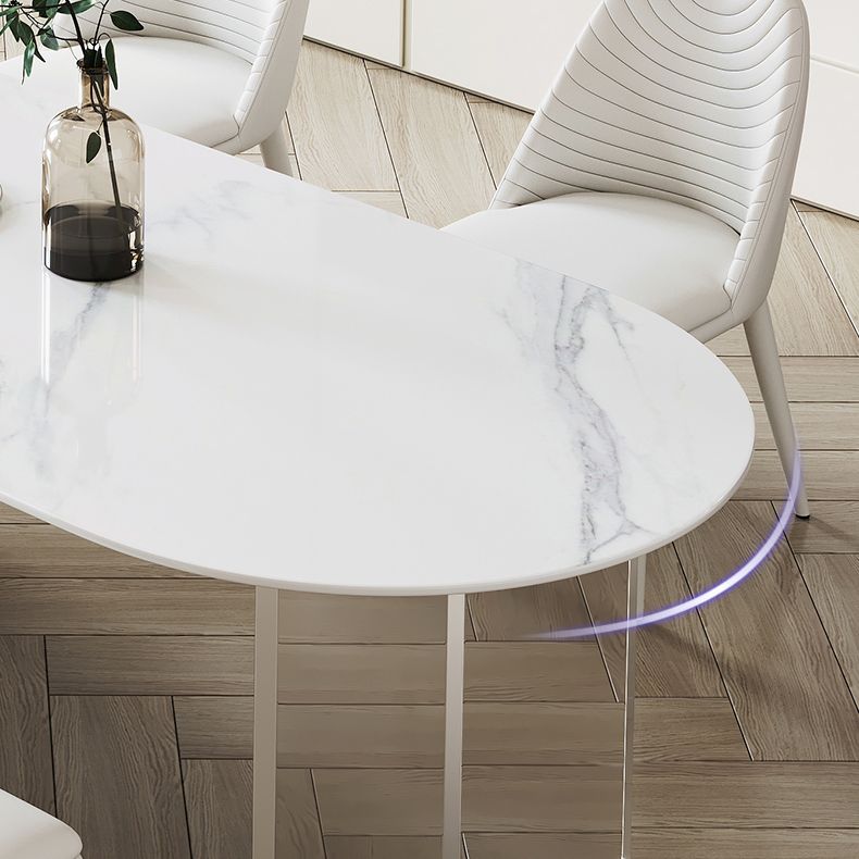 Sintered Stone Dining Table Modern Style Dining Table with Acrylic Base