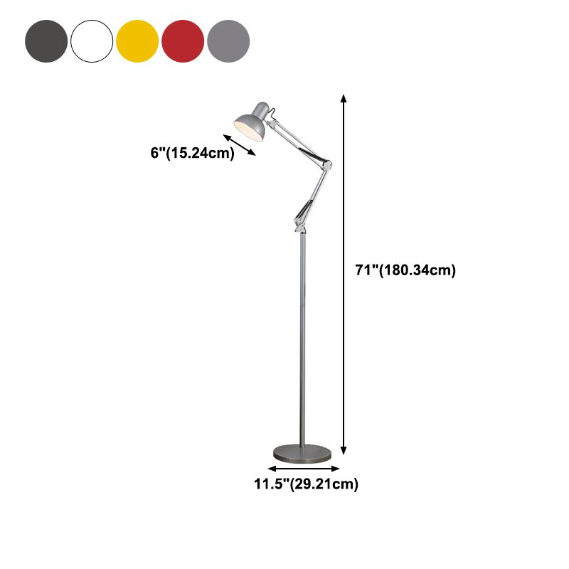Geometric Shape Metal Floor Light Modern Style Single Light Floor Mount Light