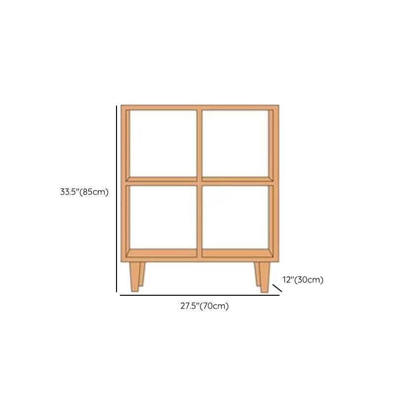Contemporary Open Back Bookshelf Wooden Bookcase with Shelves