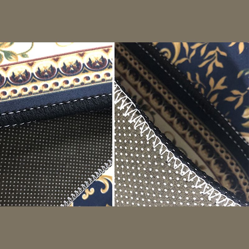 Solid Color Nordic Area Carpet Polyester Tile Print Indoor Rug Easy Care Carpet for Living Room