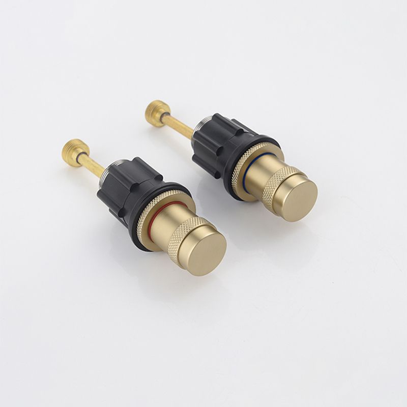 Modern Deck Mounted Copper Roman Tub Faucet Low Arc Roman Tub Faucet Set